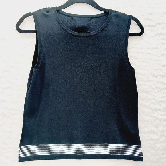 Tank Sweater Size S Black Minimalist Capsule Wardrobe Quiet Luxury Chic Office - Picture 7 of 10